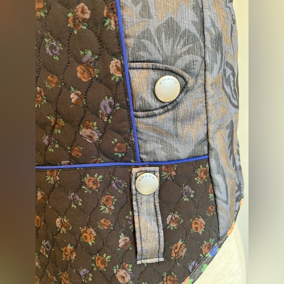 *SOLD*Coach Floral Silk Quilted Zip-Up Vest - Picture 6 of 10